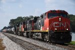 Eastbound manifest approaches the yard